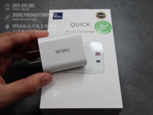 Cóc sạc Wiwu Quick 20W (Wi-U002) 2in1 (BH3T)
